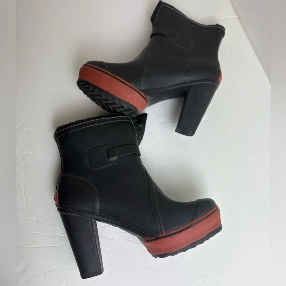 Sorel Womens Medina Rain Heel Boot Size 6 Waterproof Rain Snow